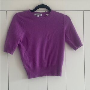 Veronica Beard Vibrant Purple Knit Top cashmere s